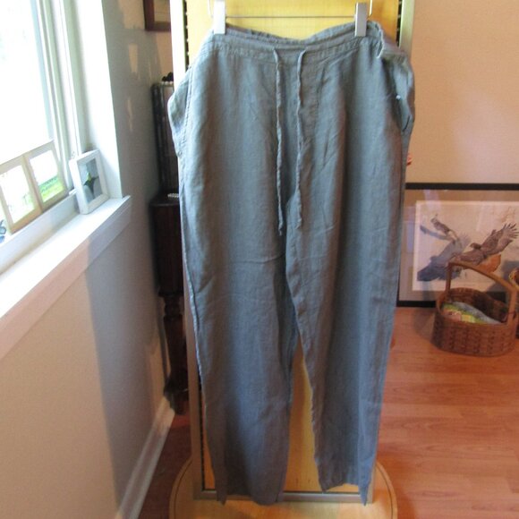 NEW Velvet by Graham & Spencer Linen Wide Leg Pants XL - Picture 3 of 6